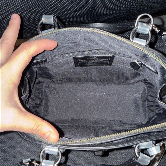 Coach Prince Street Mini Satchel in Mirror Metallic Leather - Picture 5 of 6